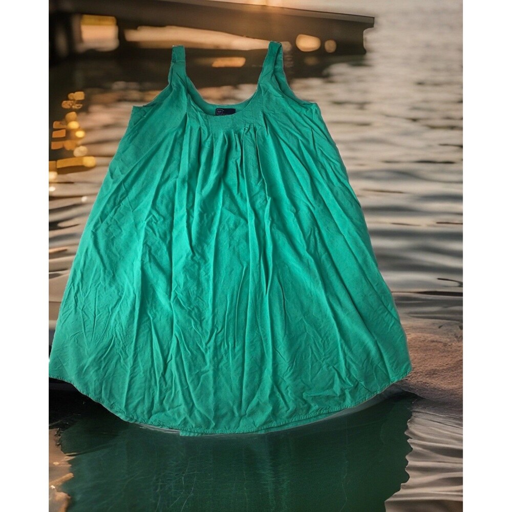 Gap Women’s Swing Dress Bright Meadow Green Pockets Lined Size Small